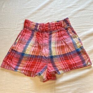 C&C California Linen Plaid Shorts
